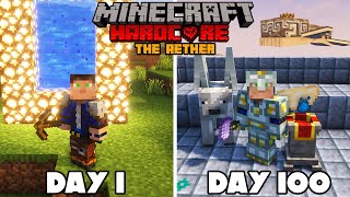 I Survived 100 Days in the Aether in Hardcore Minecraft [upl. by Miarfe580]