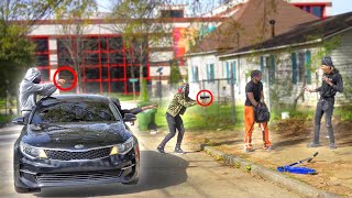 Reaching In My BAG Prank In The Hood [upl. by Mikkanen595]