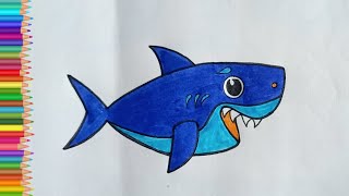 How To Draw A Shark Easy Step By step  Shark Drawing for Beginners [upl. by Eetsim294]