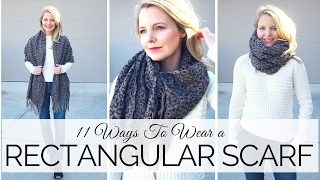 11 Ways To Wear a Rectangular Scarf  BusbeeStyle com [upl. by Virge]