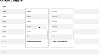 Using CSS OverscrollBehavior To Prevent Scrolling Of Parent Containers From Overflow Containers [upl. by Eillah]