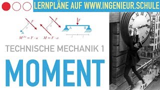 Moment Definition und Anwendung – Technische Mechanik 1 [upl. by Buffum]