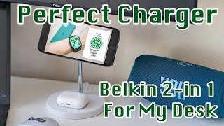 Perfect Charger for My Desk Setup  Belkin MagSafe 2in1 Boost Charge Pro Unboxing and Review [upl. by Atenik255]