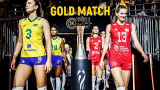 Unbelievable Volleyball Actions  Brazil vs Serbia GOLD Match World Championship 2024 [upl. by Gnoh]