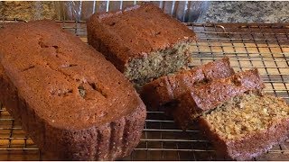 MOIST How To make Banana Nut Bread [upl. by Lenoel]