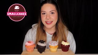 SMALLCAKES CUPCAKERY MUKBANG  RED VELVET BIRTHDAY CAKE COOKIES amp CREAM STRAWBERRY CUPCAKE [upl. by Yentrok]