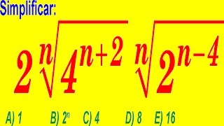 Exponentes  Álgebra Preuniversitaria Problema Resuelto Tipo Examen de Admisión a La Universidad [upl. by Llevert]