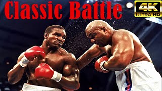 Evander Holyfield vs George Foreman  Classic Battle Boxing Full Fight Highlights  4K Ultra HD [upl. by Regan]