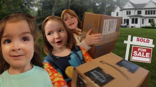 iTS MOViNG DAY Adley Niko and Navey pack up boxes for a room switch our new house amp the sign [upl. by Aivatnuhs988]