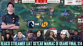 REAKSI STREAMER RRQ SKYLAR MANIAC VS TLID GRAND FINAL MPL ID SEASON 14 [upl. by Solly]