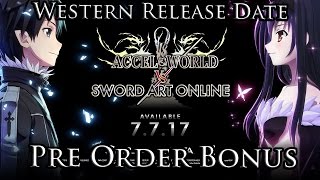 Accel World vs Sword Art Online  Western Release Date and PreOrder Bonuses Announced [upl. by Nnire]