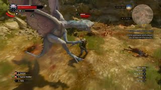 The Witcher 3 Wild Hunt Slyzard Battle death March [upl. by Angil]