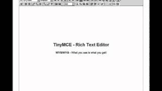 The Basics of TinyMCE Tutorial [upl. by Gardia]