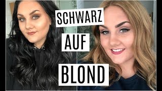 Haare von SCHWARZ zu BLOND färben  ohne Friseur [upl. by Ahsineg]