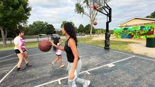 Big Sister Natalie want to show Jordan and Arianna how to play basketball comedy kids family fun [upl. by Aerdnaeel]