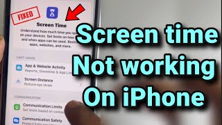 Screen time not working on iPhone fix [upl. by Klinges]