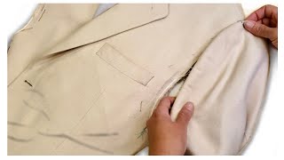 Professional Tailor Raises Shoulder on Men’s Jacket the trick is bas… [upl. by Kubis]