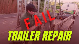 Trailer Repair Fail  Ifor Williams gas strut replacement gone wrong How to tutorial instructions [upl. by Poppy]