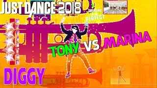 🌟 Just Dance 2018 Challenge Diggy  Spencer Ludwig  Tony vs Marina 🌟 [upl. by Ramuk953]