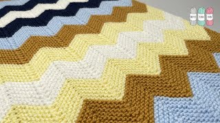 How to Knit a FUNKY Modern Blanket 🤩 [upl. by Ahmad466]