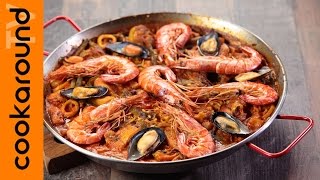 Paella valenciana  Ricetta etnica sfiziosa [upl. by Gonick]