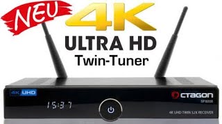 Octagon SF8008 Twin Tuner 4K E2 Linux Kutu Ve Menü Açılışı [upl. by Rust]