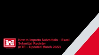 How to Import Submittals – Excel Submittal Register KTR – Updated March 2022 [upl. by Tyoh]