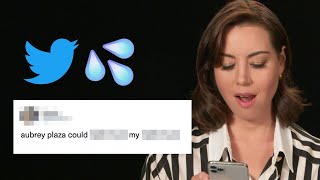 Aubrey Plaza Reads Thirst Tweets [upl. by Rumilly]