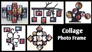 How To Make Collage Photo Frame With Cardboard  Photo Collage Frame Making At Home [upl. by Yemerej592]