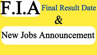 FIA Result date  FIA New Jobs FIA Result [upl. by Llevrac862]