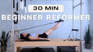 30 min Beginner Reformer  Pilates Full Body Workout [upl. by Annodas]