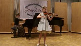 International Grumiaux Violin Competition 2017 Sandra Hager  J H Ficco  Allegro [upl. by Airbmak13]