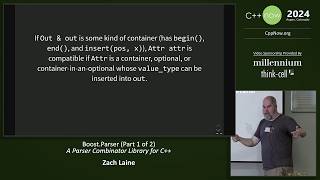 BoostParser Part 1 of 2  A Parser Combinator Library for C  Zach Laine  CNow 2024 [upl. by Chandra]