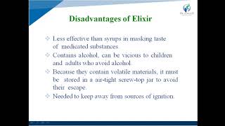 Lecture  16 Advantages and Disadvantages of Elixir By Payal N Vaja [upl. by Denoting]