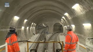 Crossrail railway systems Elizabeth line permanent track installation complete [upl. by Ocsisnarf]