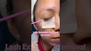 Eyelash extension removal at home momlife lashremoval diy athome [upl. by Paule]