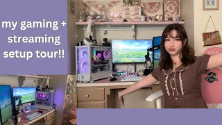 a tour of my gaming  streaming setup  ft trinkets [upl. by Calandra]