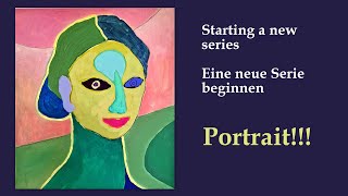 Starting a new series eine neue Serie starten Portraits Acryl Malerei Acrylic Painting new neu [upl. by Cicily]