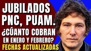 💲55000💲Así QUEDAN🔥Las Jubilaciones ANSES PNC PUAM en Enero 2024 Javier MILEI Presiente [upl. by Greggory310]