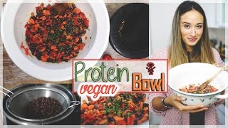 Gesundes Mittagessen zum Mitnehmen  Protein Bowl  vegan  Eiweiß Salat  TOP Fitness Rezept [upl. by Eseilanna244]