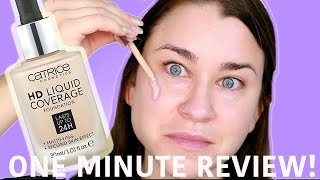 CATRICE HD LIQUID COVERAGE FOUNDATION  One Minute Review  Beauty Banter [upl. by Otnas801]