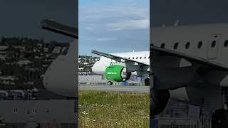 Wideroe E190E2 backtrack and takeoff from TOS Tromsø tromsøairport wideroe [upl. by Wardle384]