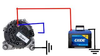 How to wiring Car Alternator Diagram [upl. by Gothar]