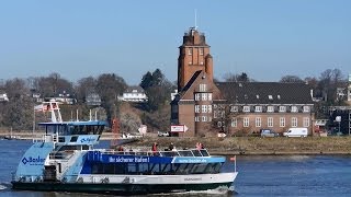 Hamburg Finkenwerder Blick zur Lotsenstation Fähre Vorbeifahrt  Full HD 1080p Videobild [upl. by Eneluj]