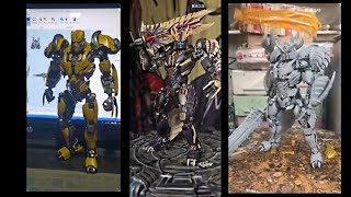 New Yolopark AMK Series Cheetor concept armor transformation 3D Printed Ver [upl. by Eidualc453]