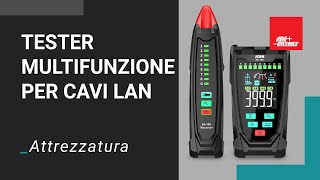 Tester Portatile per Cavi LAN multifunzione con Display a Colori  Misurazione e Mappatura Precise [upl. by Annaya]