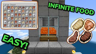 EASY 121 AUTOMATIC FOOD FARM TUTORIAL in Minecraft Bedrock MCPEXboxPSSwitchPC [upl. by Stavros]