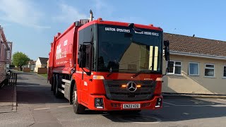 Brand New 23 Plate Mercedes Econic Biffa Refuse Truck On Mixed Waste VZO [upl. by Alemrac]