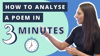 How to Analyse a Poem in 3 Minutes [upl. by Gladdy]