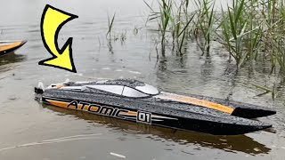 VOLANTEX RC ATOMIC BRUSHLESS BOAT  GREAT BEGINNER BOAT [upl. by Swithbert]